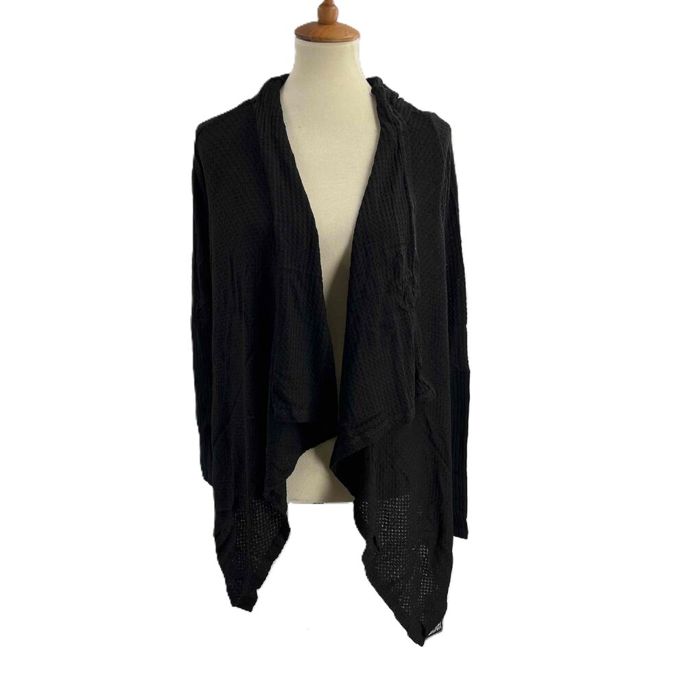 Michael Lauren Cardigan Waffle Knit Hooded Open Front Sweater Extra Small New